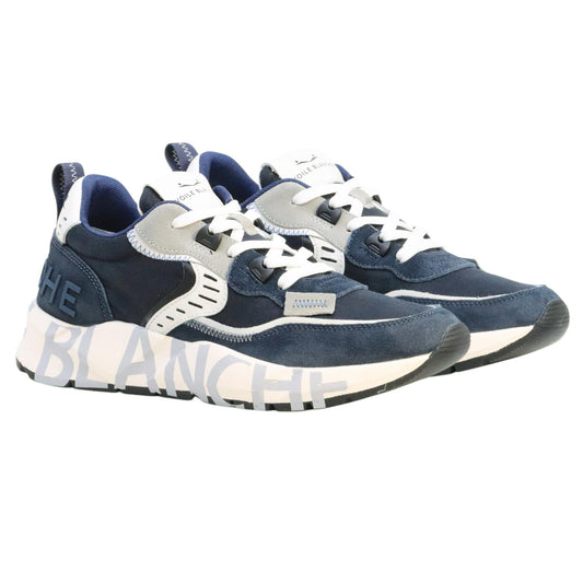 Voile Blanche Club 01 Sneaker uomo in camoscio blu