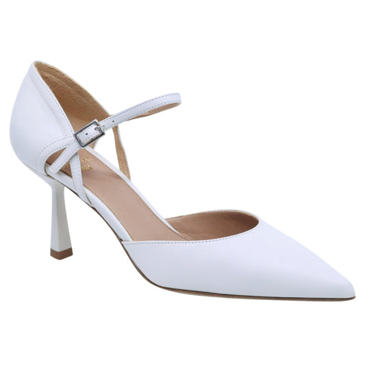 Décolleté donna Chantal 2330 in pelle bianco latte