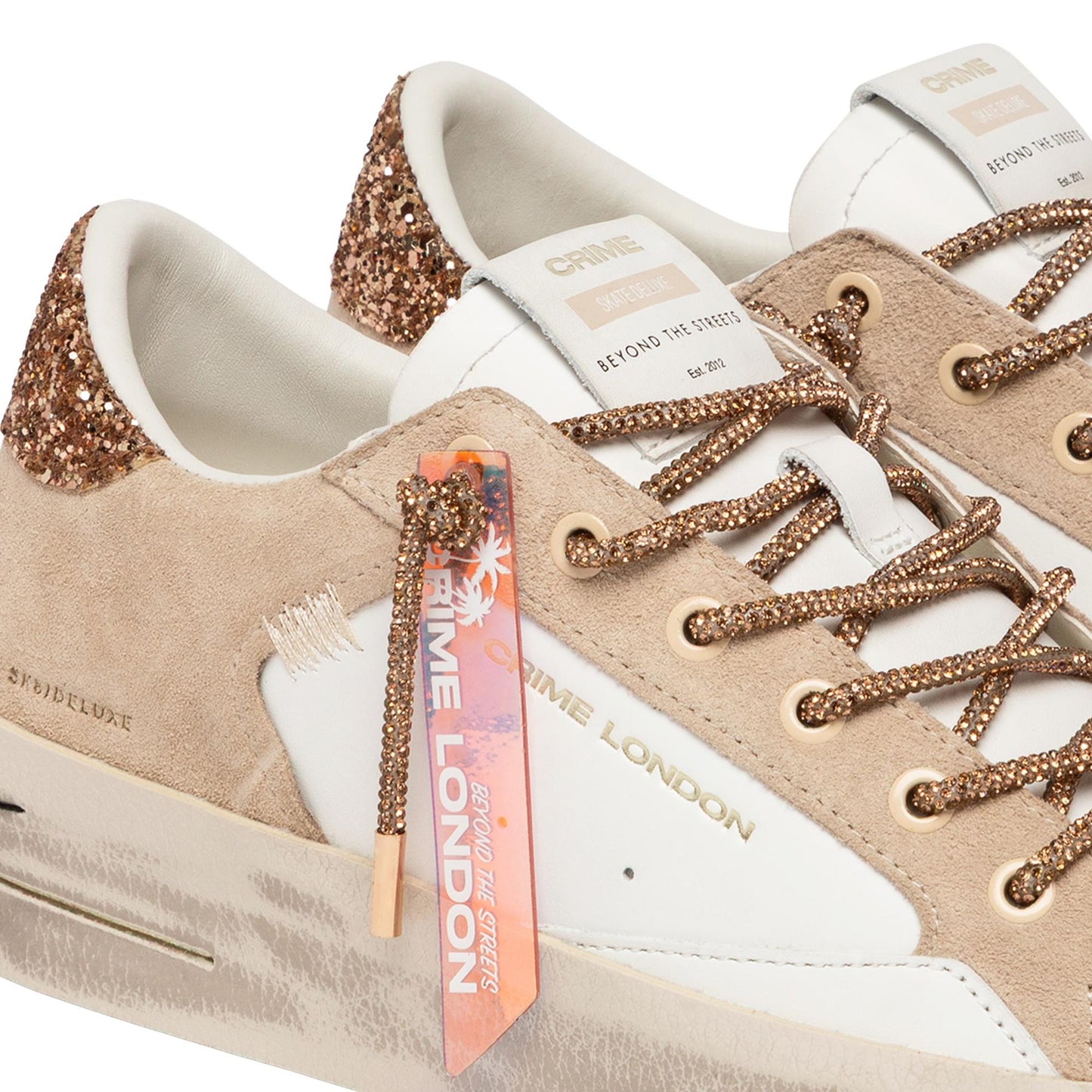 Crime London Sk8 Deluxe Wedge Champagne Dust 29154 sneaker donna