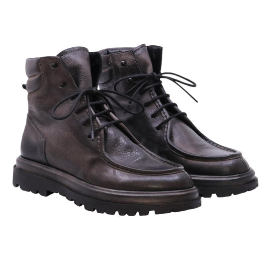 Pawelk's 22800 stivaletto uomo pelle grigia sfumata bordo norvegese