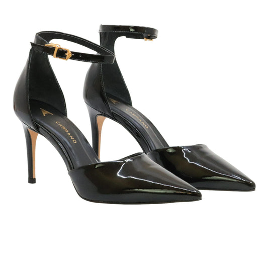 Carrano 195185 decolleté donna pelle vernice nera