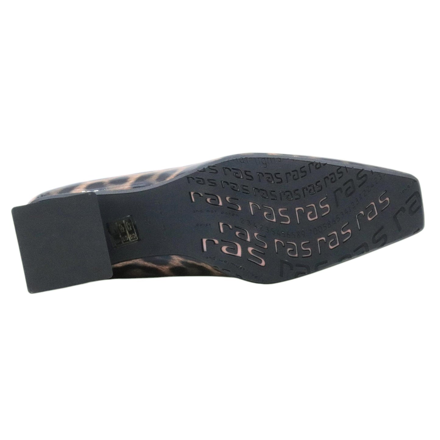 Ras 8279 decolleté donna in pelle stampa maculata