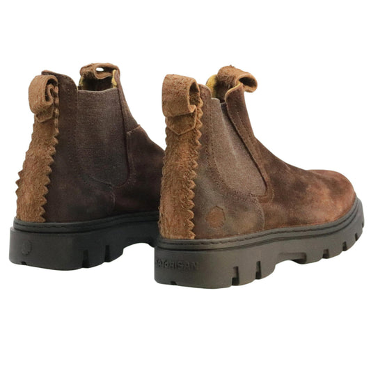 Satorisan Unalome Chelsea Desert Oasis Walnut stivaletto chelsea uomo in pelle scamosciata ingrassata