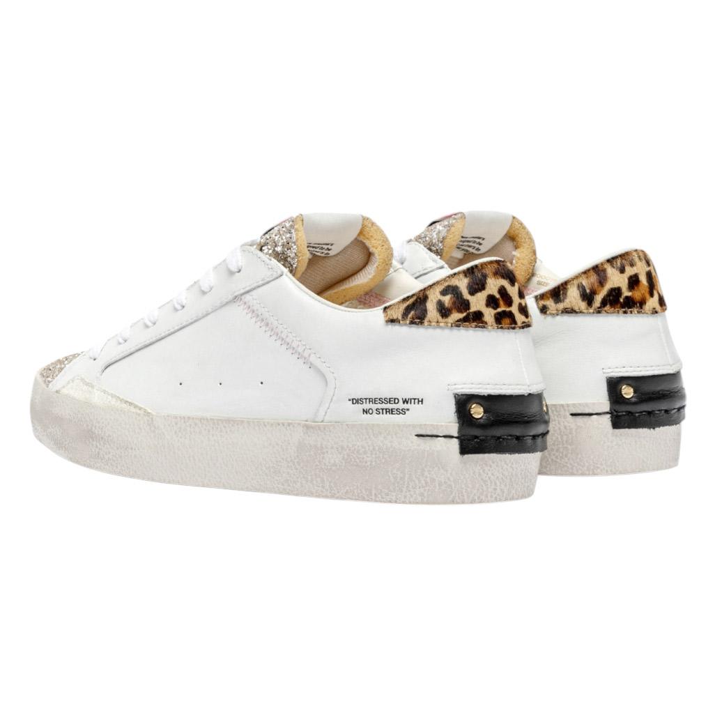 Sneaker donna Crime London Distressed 20007 in pelle bianca
