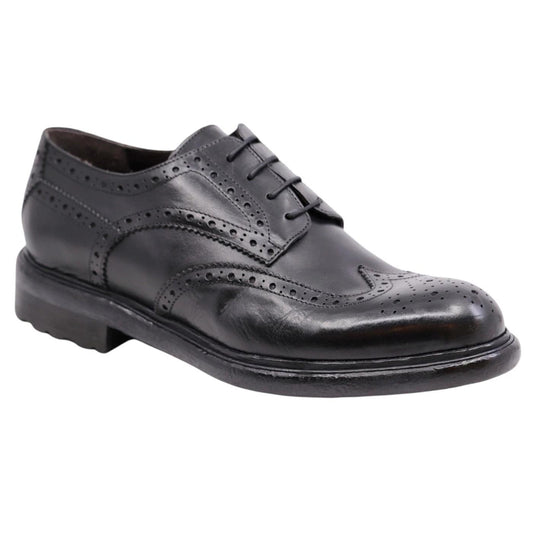 Scarpa Derby imperiale da uomo Crispiniano 481 in pelle nera