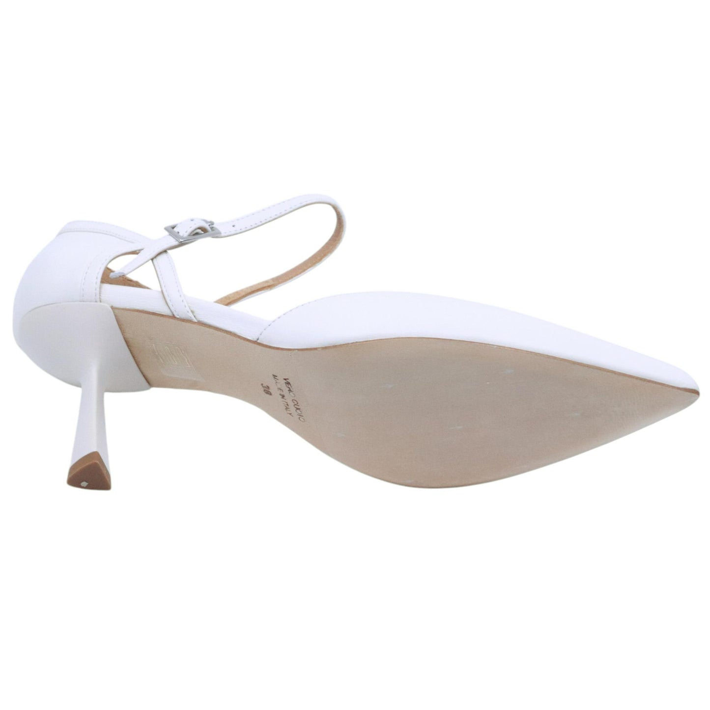 Décolleté donna Chantal 2330 in pelle bianco latte