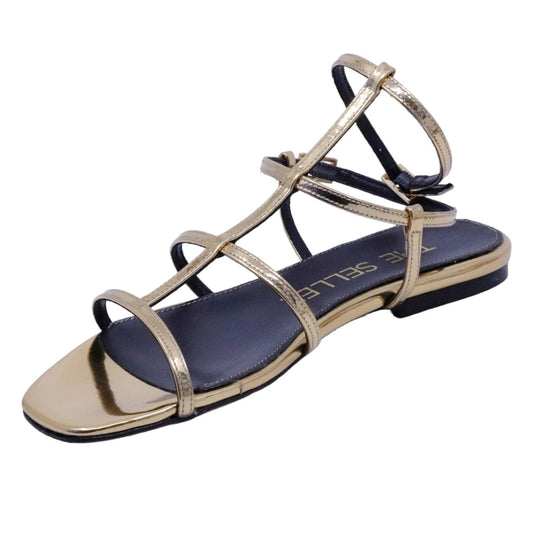 Sandalo basso The Seller PE901 specchiato oro