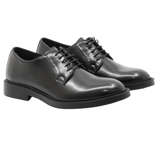 Antica Cuoieria 23050 scarpa derby uomo in pelle lucida nera