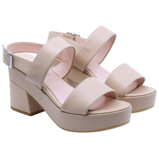 sandalo donna in nappa beige 3685-NAPPABEIGEBEIGE ANNA F.