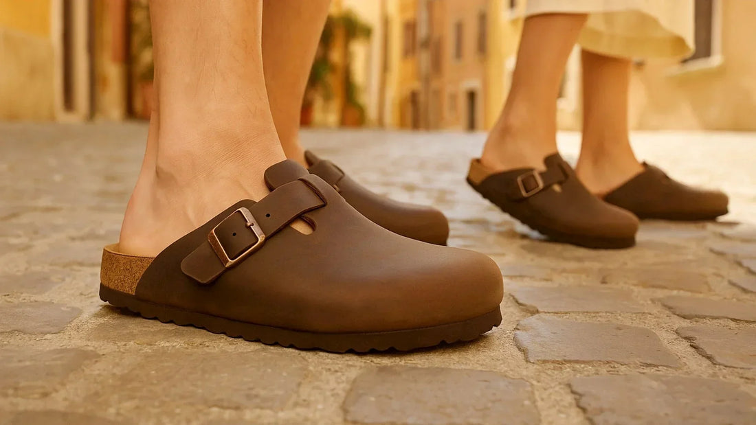 Birkenstock boston in pelle olied – i sabot iconici nei colori habana, black e cognac