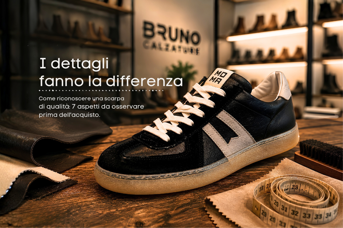 Scarpa in pelle sneakers Moma Made in Italy