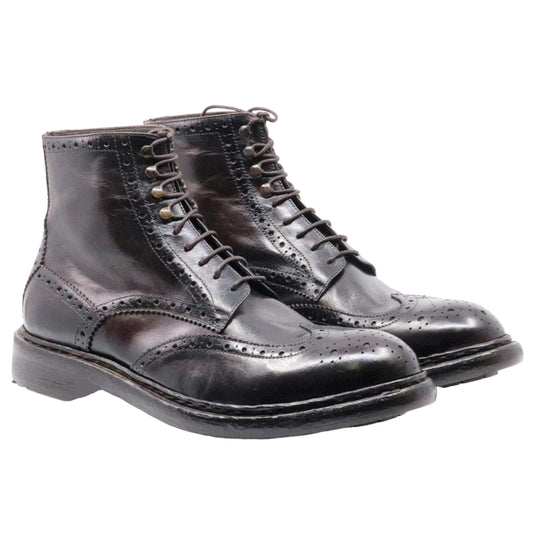 Crispiniano 6090 stivaletto da uomo in pelle di colore marrone 