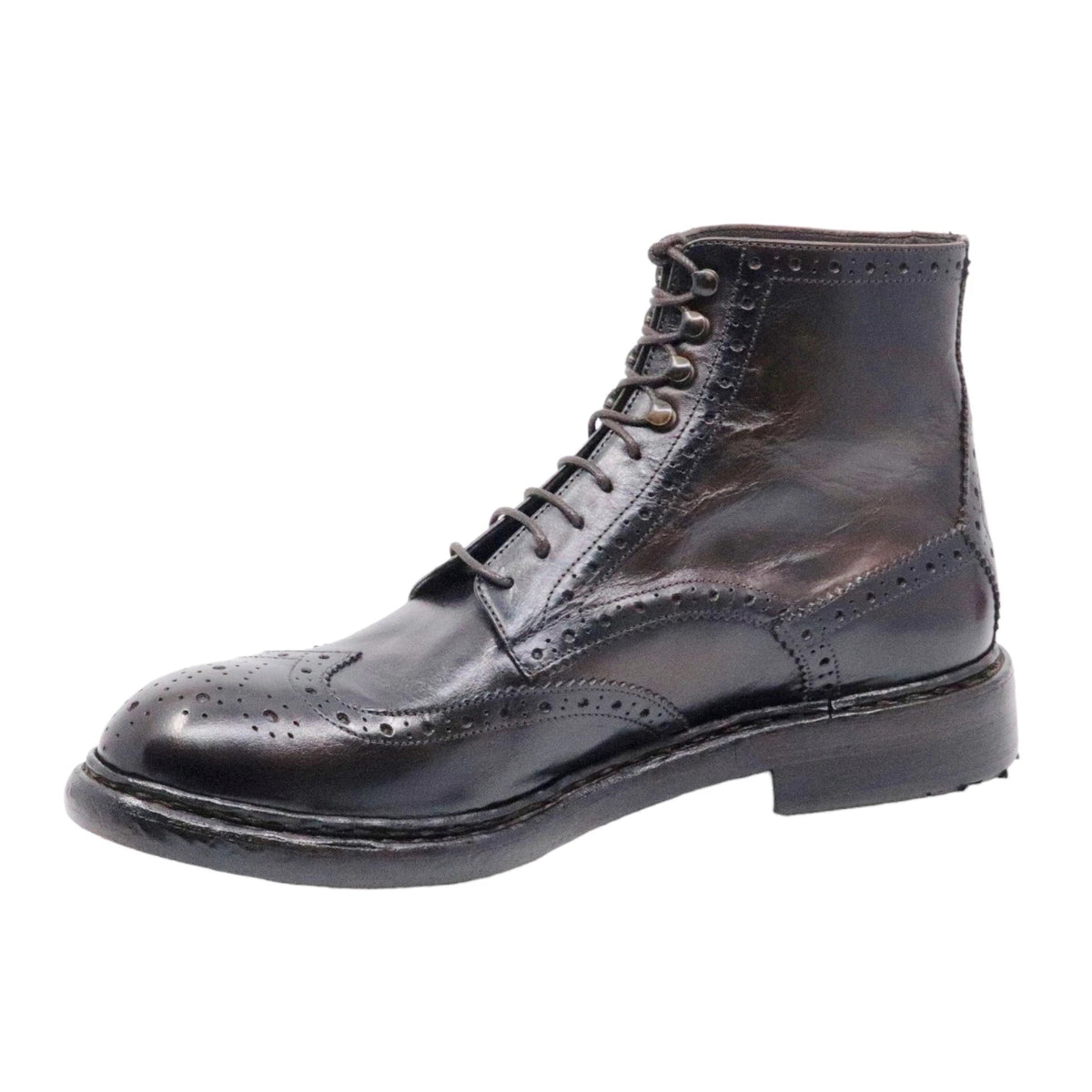 Crispiniano 6090 stivaletto da uomo in pelle di colore marrone 