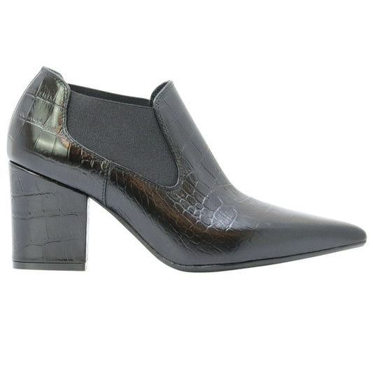 Anna F 1898 tronchetto donna in pelle cocco nera 