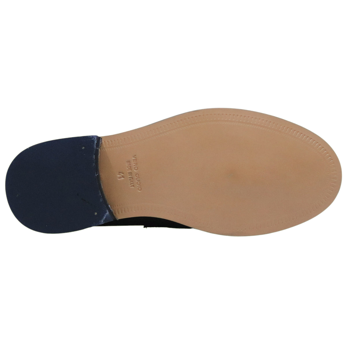 Antica Cuoieria 14566 Zurigo Blu mocassino uomo in pelle blu Made in Italy 