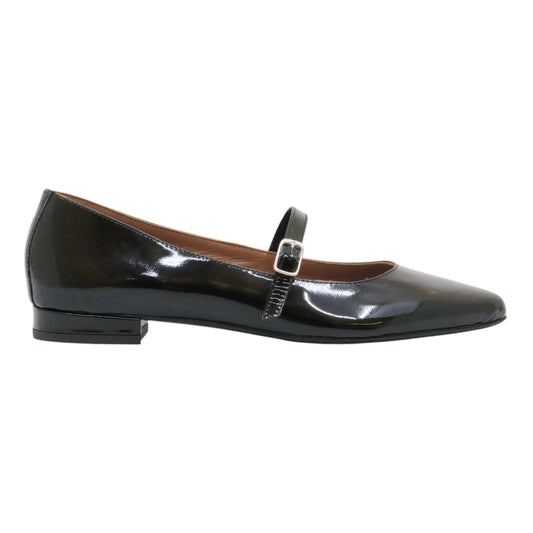 Jaffè 605 T Vernice Nera ballerina donna in pelle con cinturino 