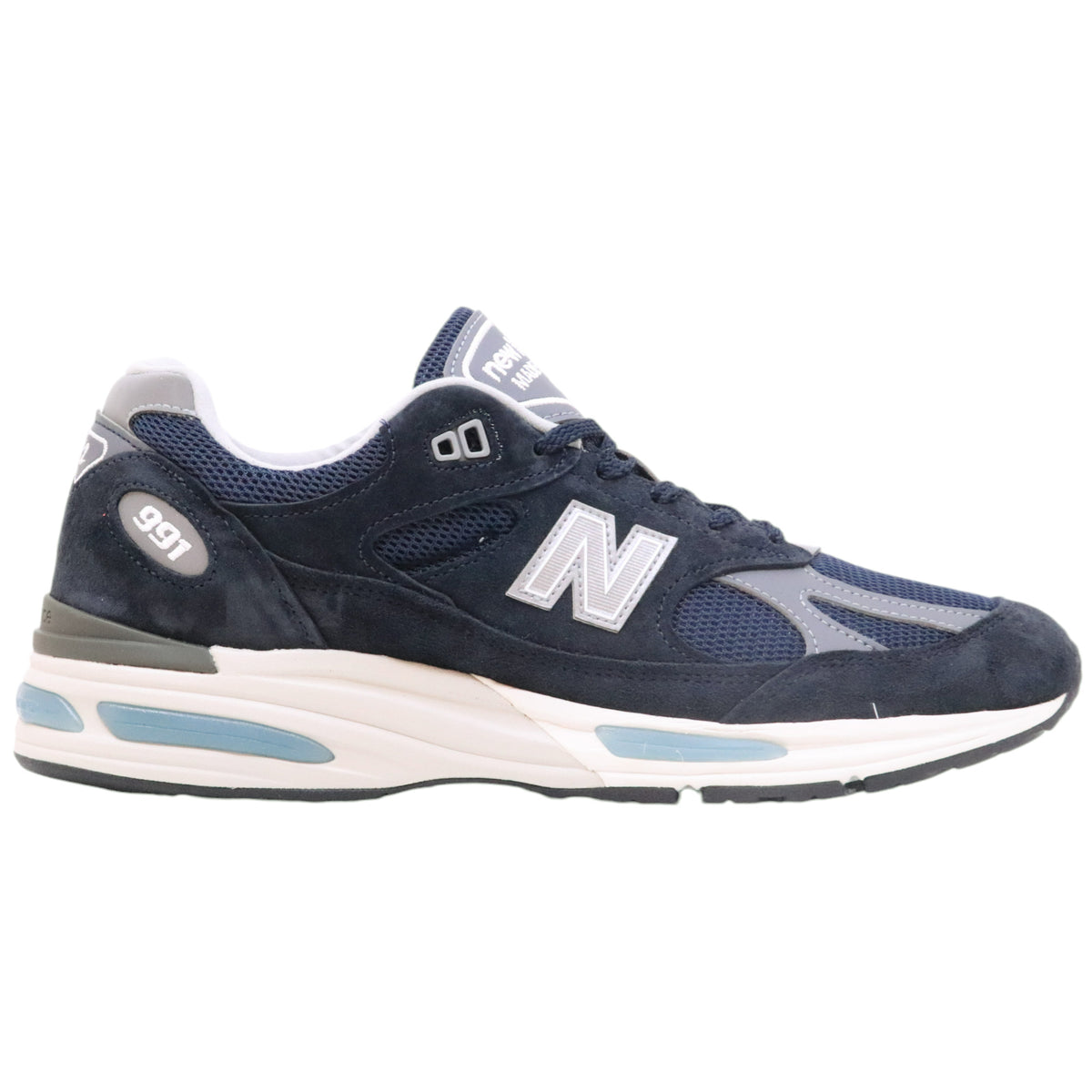 New Balance 991 V2 sneaker unisex in tessuto e camoscio blu 