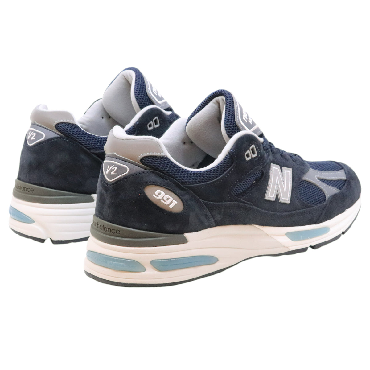 New Balance 991 V2 sneaker unisex in tessuto e camoscio blu 