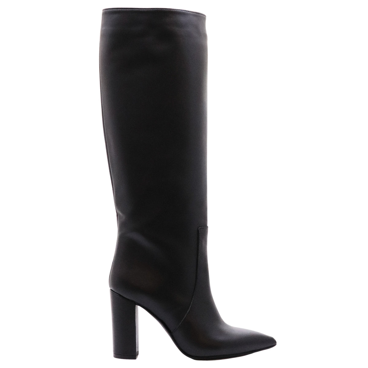Ranyé 1000 Vitello Nero stivale donna in pelle nera tacco 9 cm 