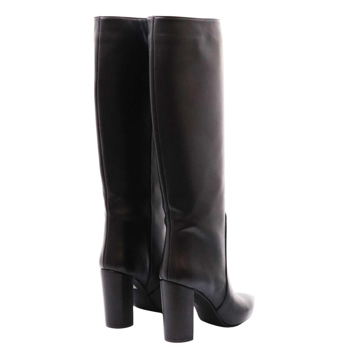 Ranyé 1000 Vitello Nero stivale donna in pelle nera tacco 9 cm 