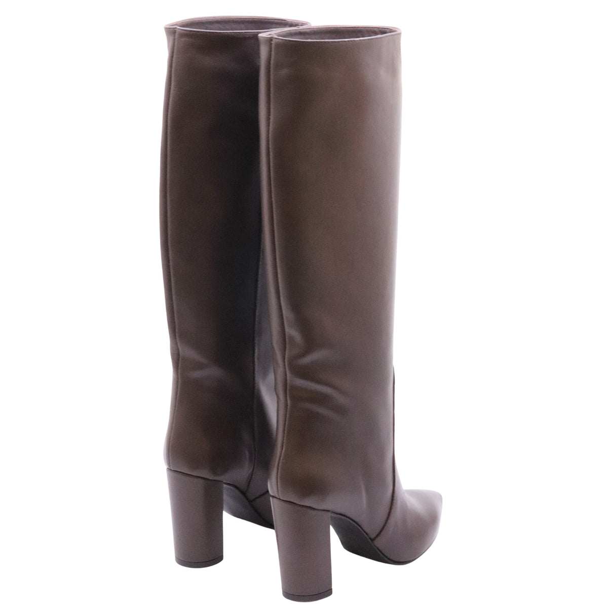 Ranyé 1000 Vitello Testa di Moro stivale donna in pelle marrone tacco 9 cm 