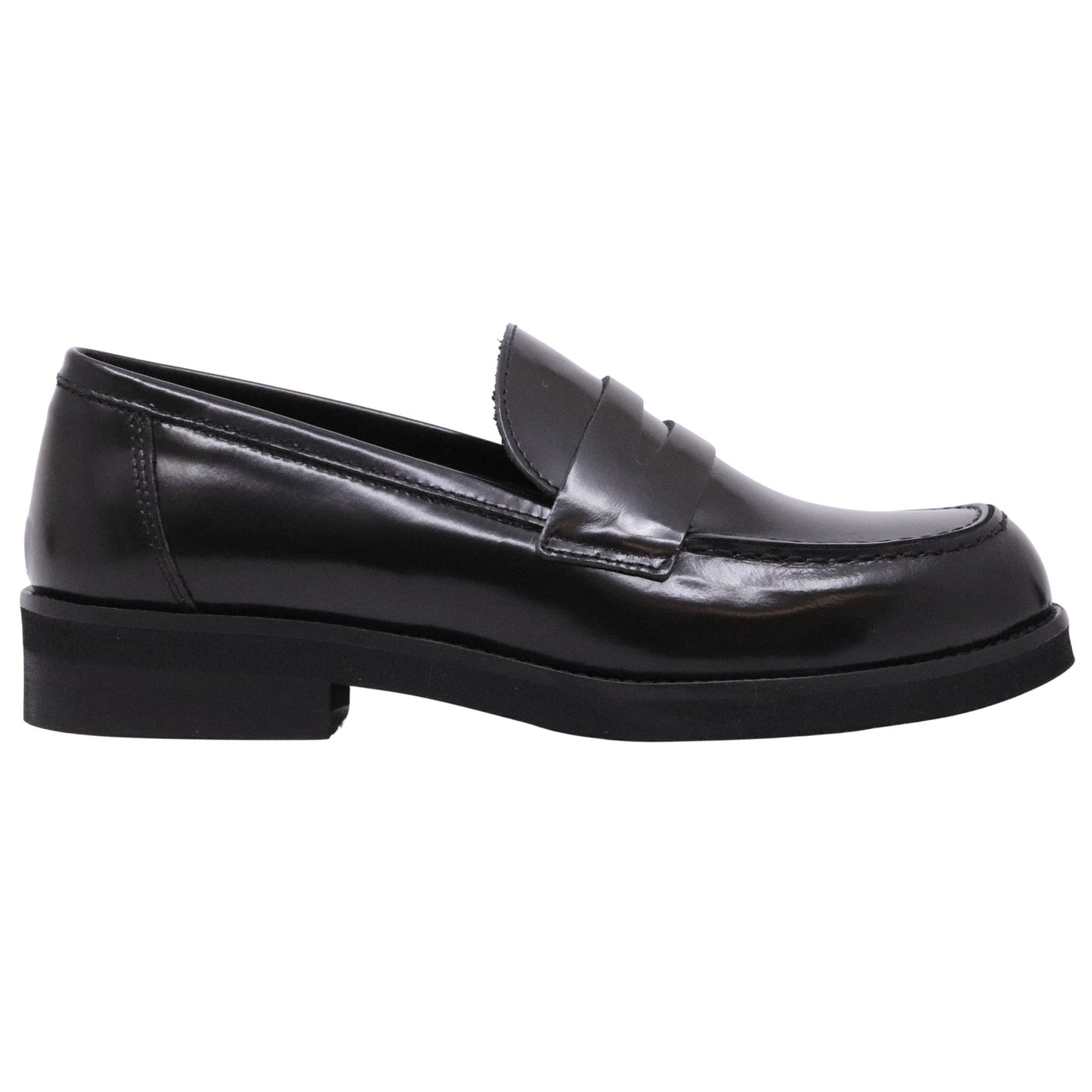Ranyé 250 Abrasivato Nero mocassino donna in pelle spazzolata nera Made in Italy 