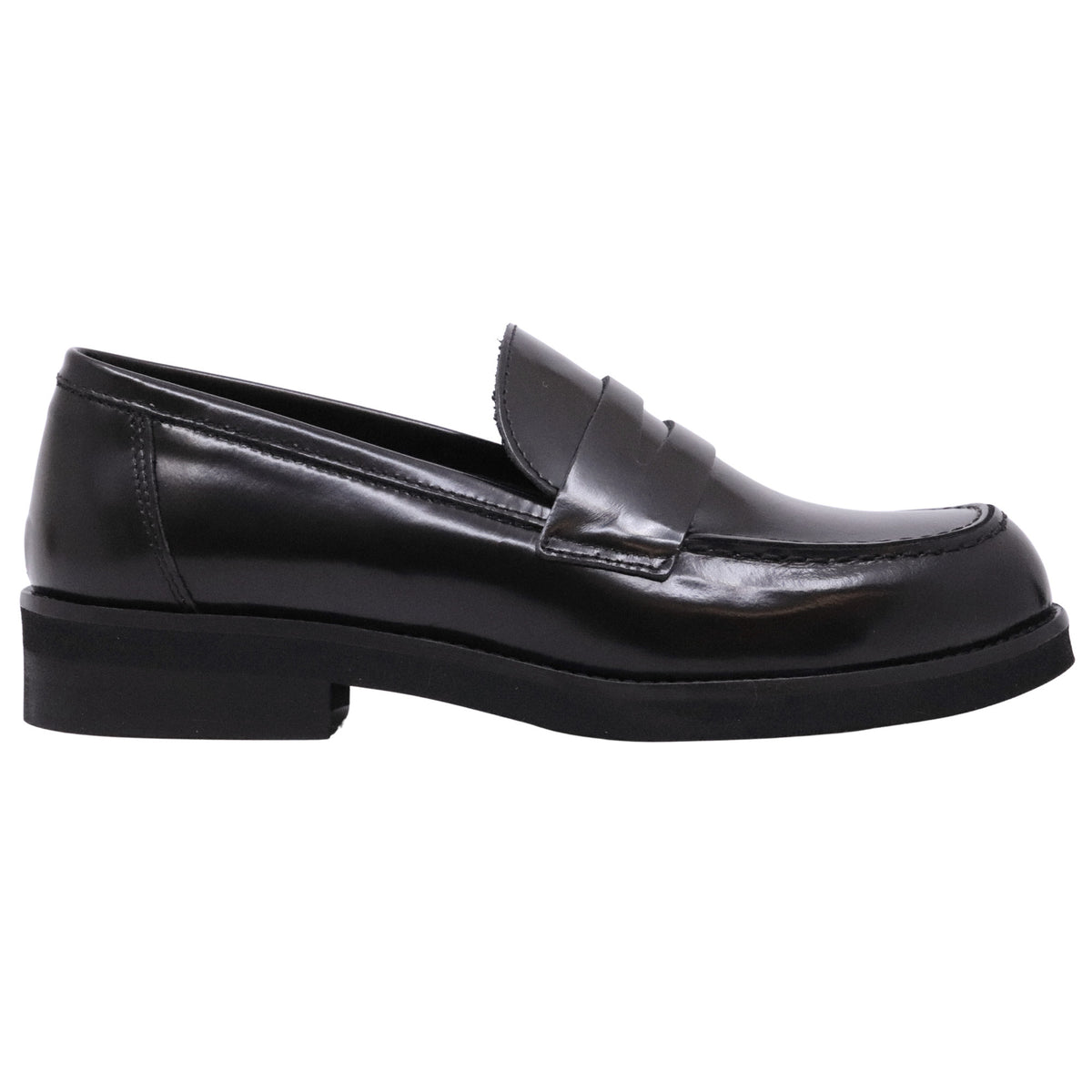Ranyé 250 Abrasivato Nero mocassino donna in pelle spazzolata nera Made in Italy 