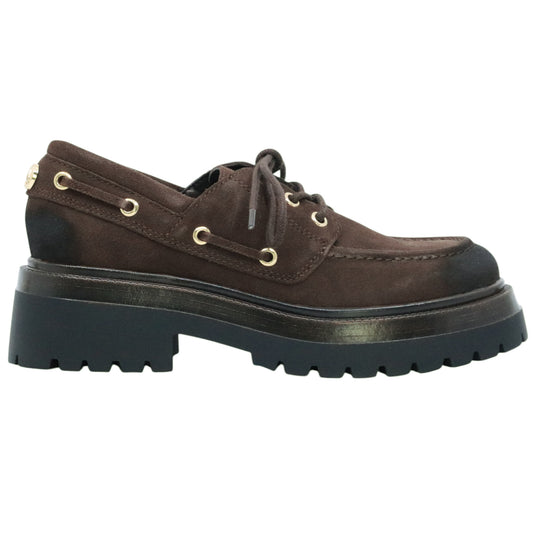Steve Madden Detroit Brown Suede mocassino donna in camoscio marrone scuro 
