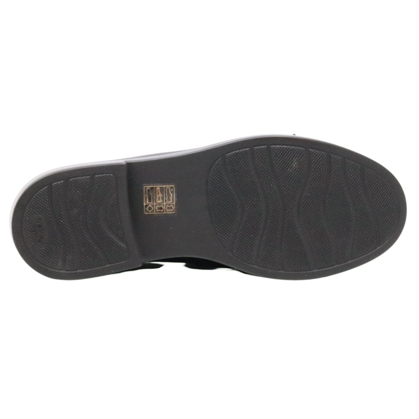 Triver Flight 709-33 Glove Nero mocassino donna in pelle nera con frange 