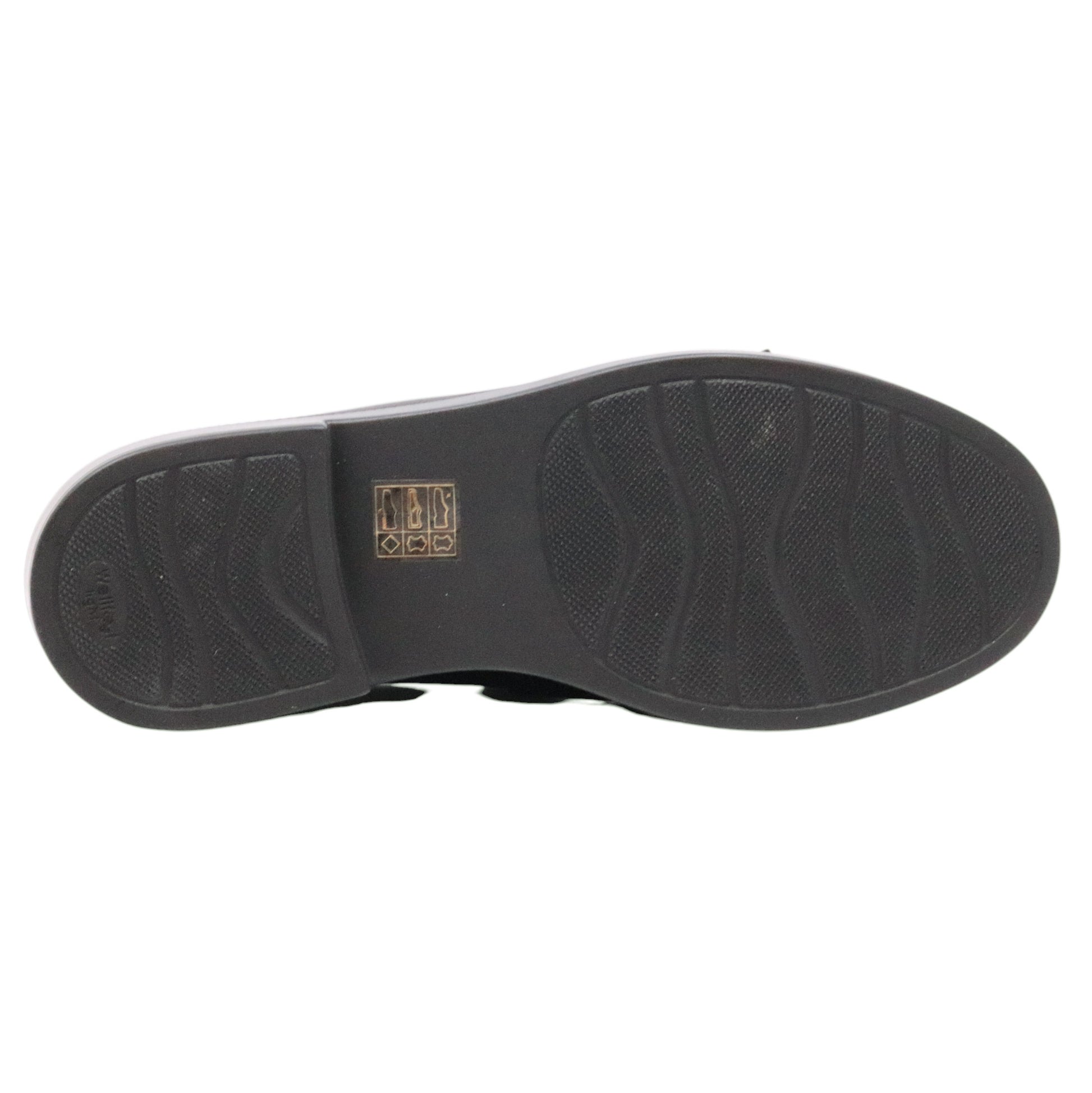 Triver Flight 709-33 Glove Nero mocassino donna in pelle nera con frange 