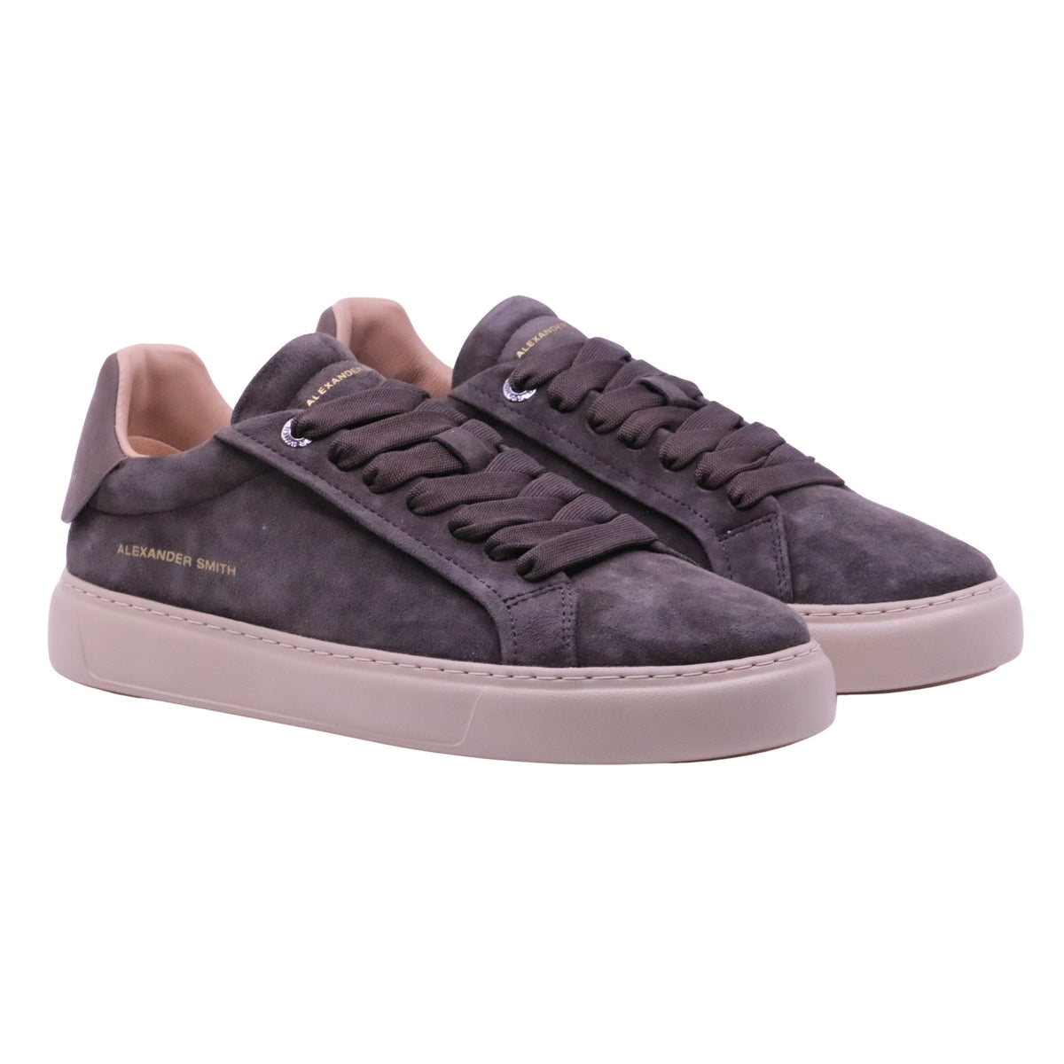 Alexander Smith Soho Uomo sneaker in camoscio slavato marrone scuro 