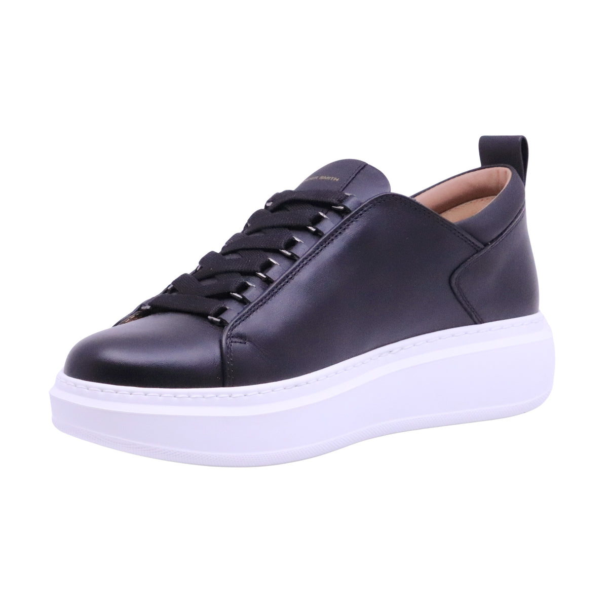 Alexander Smith Wembley 2264 sneakers uomo in pelle nera con suola platform bianca 
