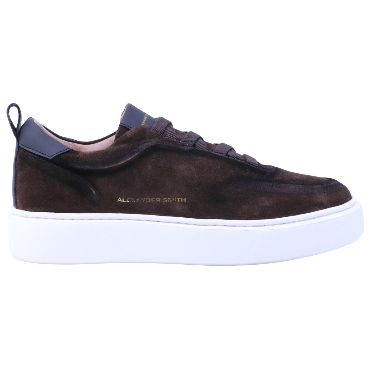 Alexander Smith York Man Dark Brown sneaker uomo in camoscio slavato marrone scuro 