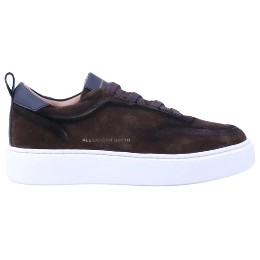 Alexander Smith York Man Dark Brown sneaker uomo in camoscio slavato marrone scuro 