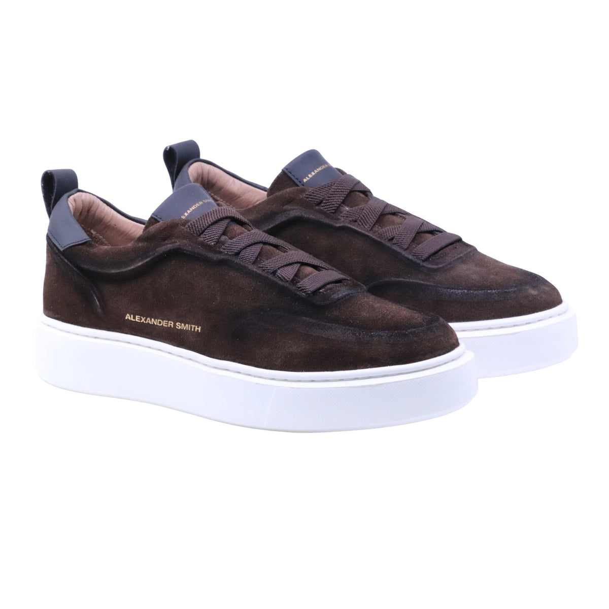 Alexander Smith York Man Dark Brown sneaker uomo in camoscio slavato marrone scuro 