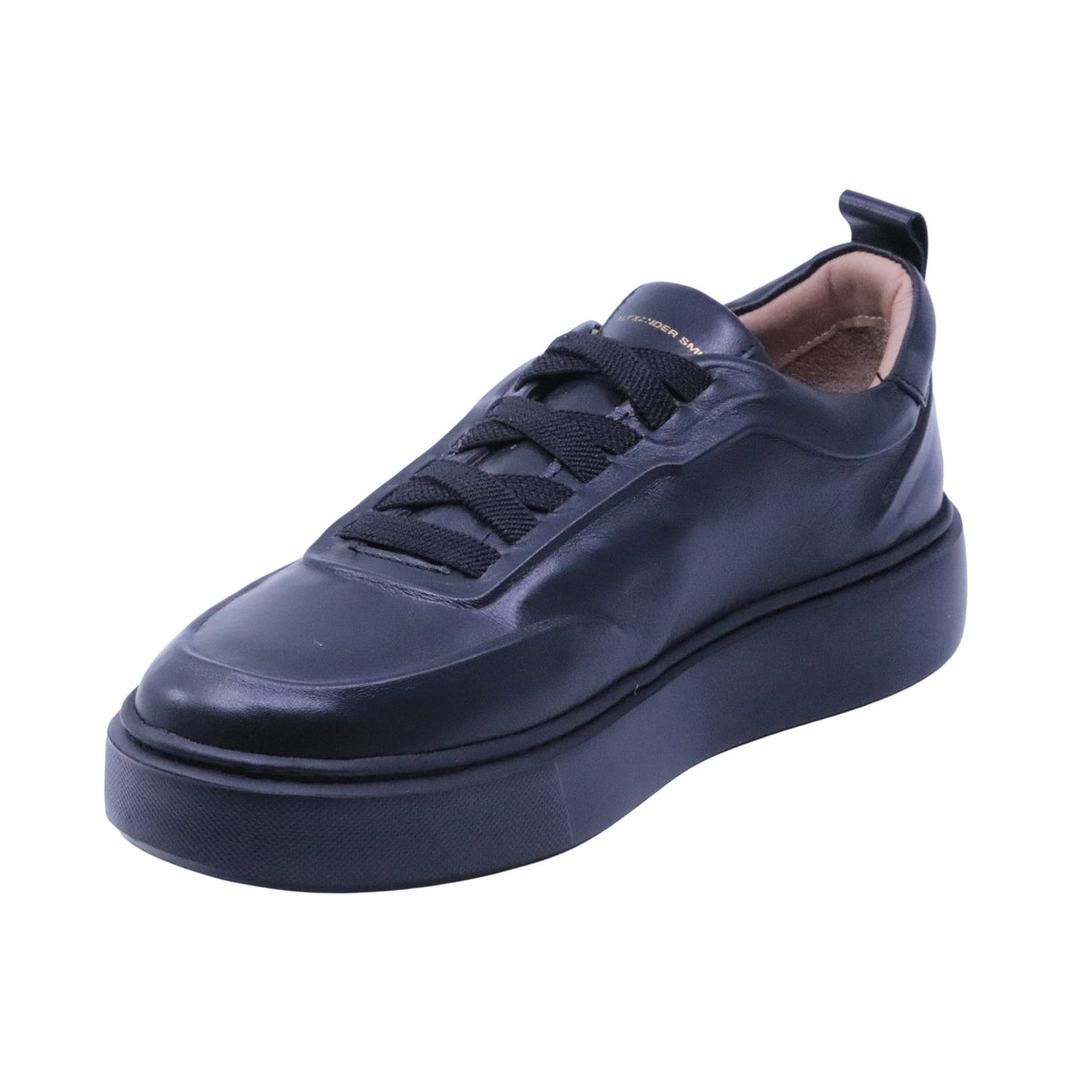 Alexander Smith York Man Black sneaker uomo in pelle nera con suola nera 