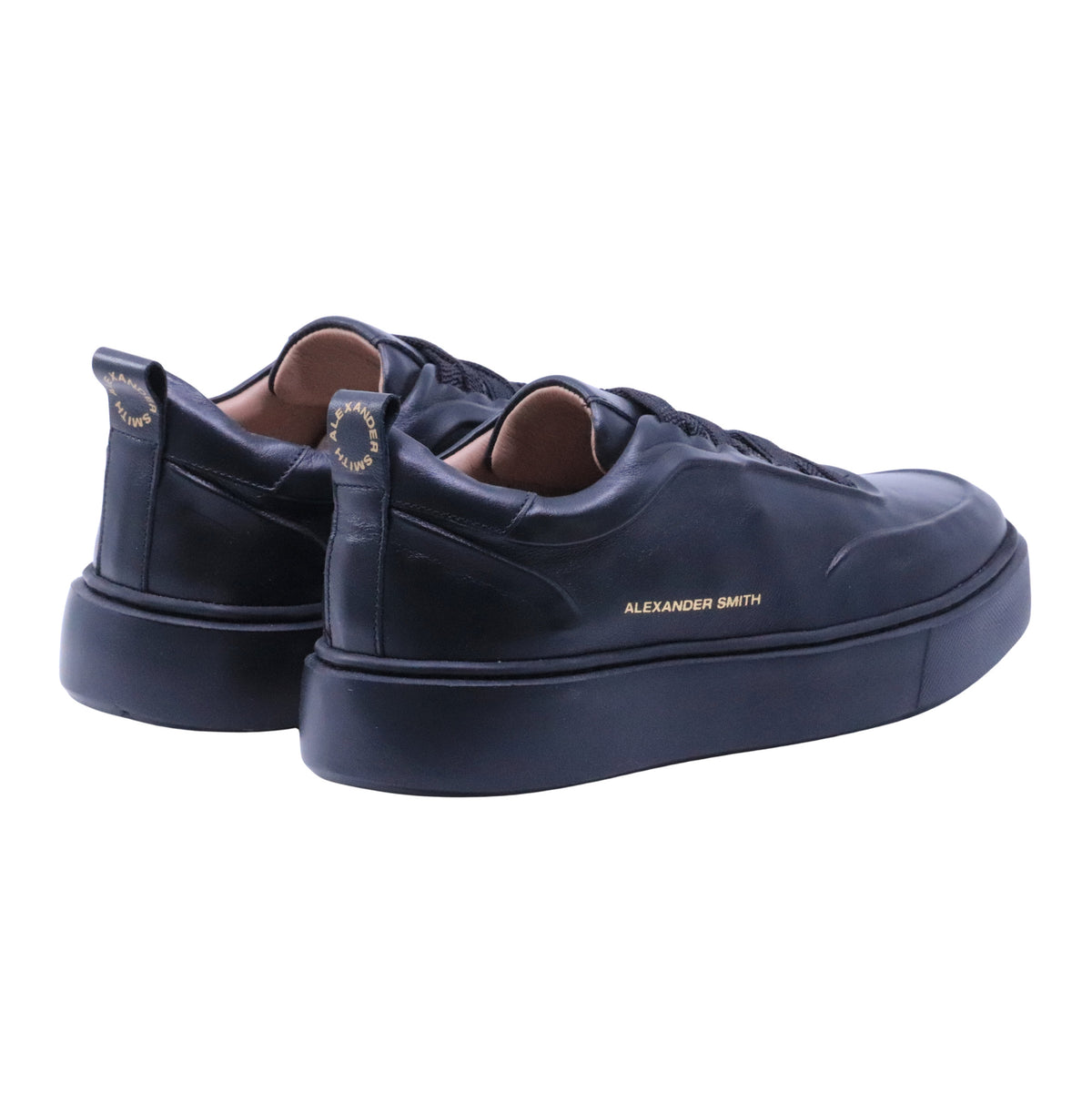 Alexander Smith York Man Black sneaker uomo in pelle nera con suola nera 
