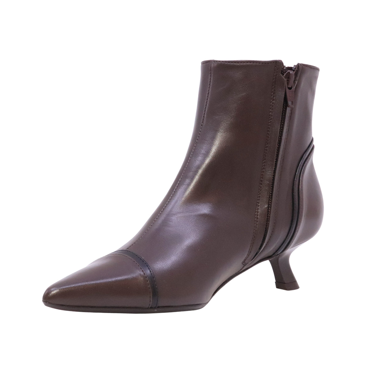 Anna F. 8042 Nappa Marrone stivaletto tronchetto donna in pelle marrone 