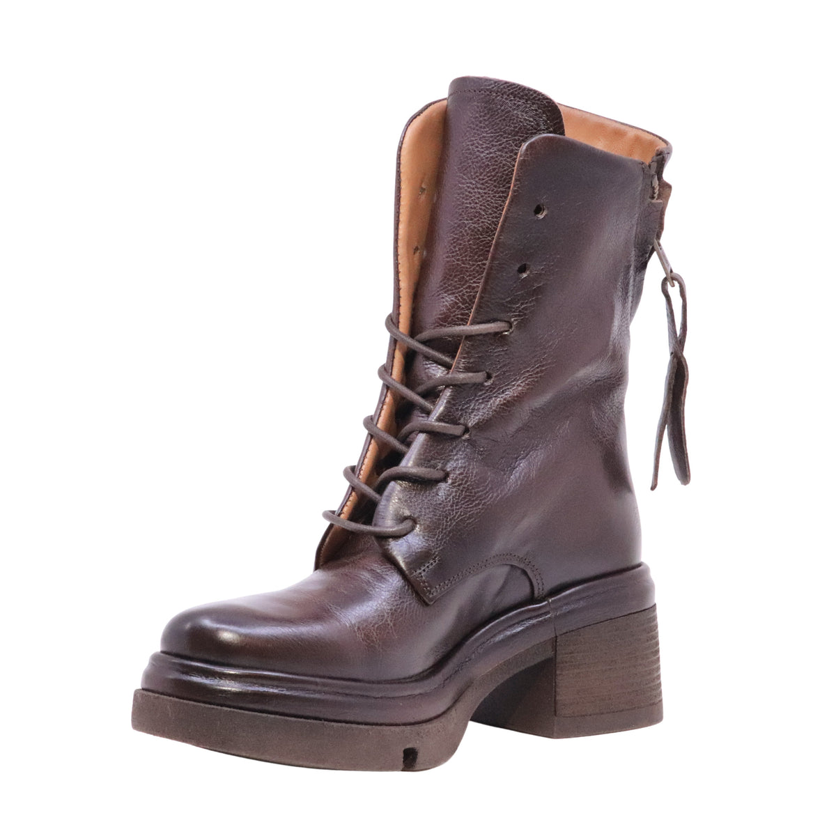 A.S.98 Eden A89229 Ebano stivaletto donna in pelle marrone 