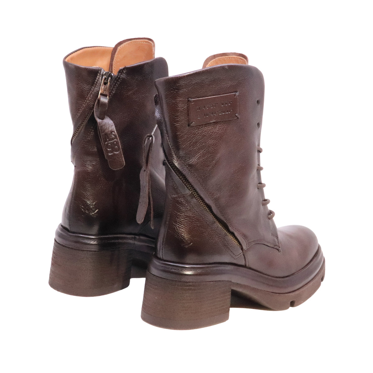 A.S.98 Eden A89229 Ebano stivaletto donna in pelle marrone 