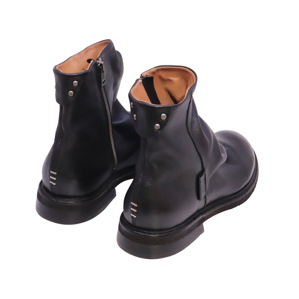 A.S.98 Lumen Z66201 stivaletto uomo in pelle nera con zip 