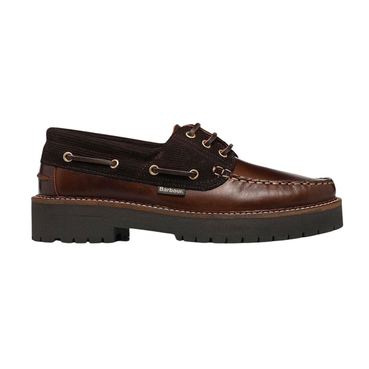 Barbour Darras Boat Shoe LFO0798 scarpa da barca donna in pelle marrone 