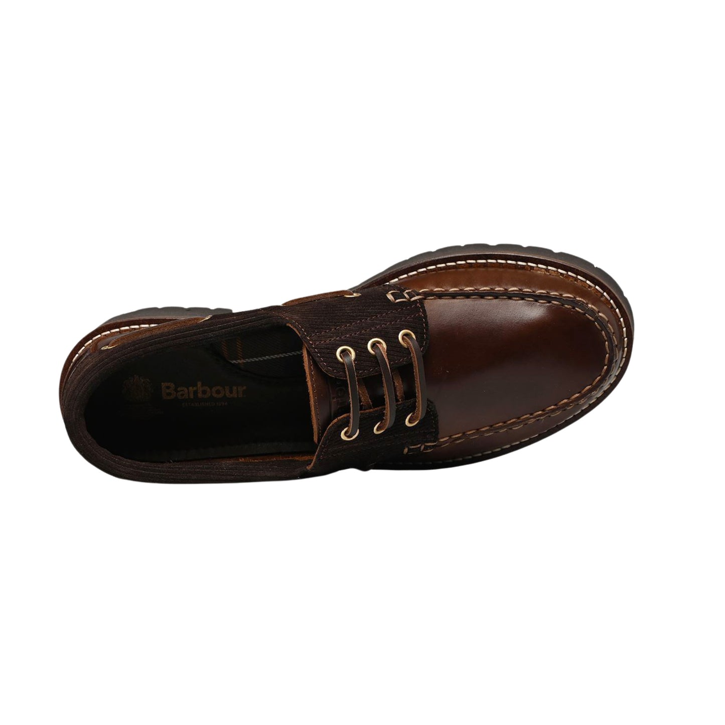 Barbour Darras Boat Shoe LFO0798 scarpa da barca donna in pelle marrone 