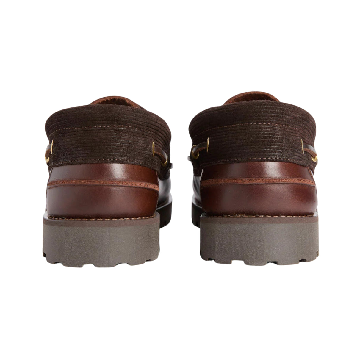 Barbour Re-Engineered Deck MFO0795 scarpa da barca uomo in pelle marrone scuro 