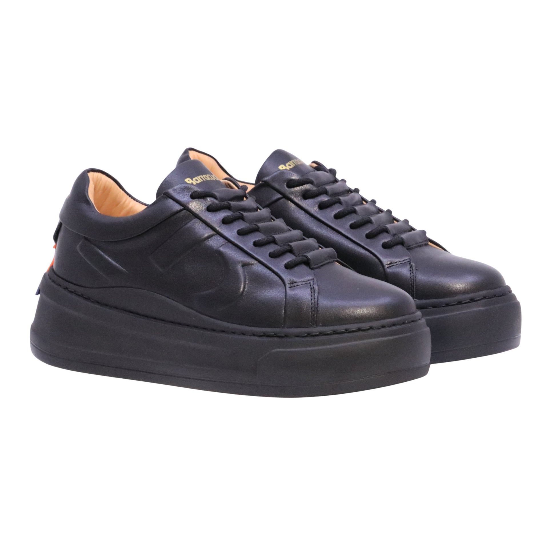 Barracuda BD1625A V3014 sneaker uomo in pelle nera con suola platform Extralight 