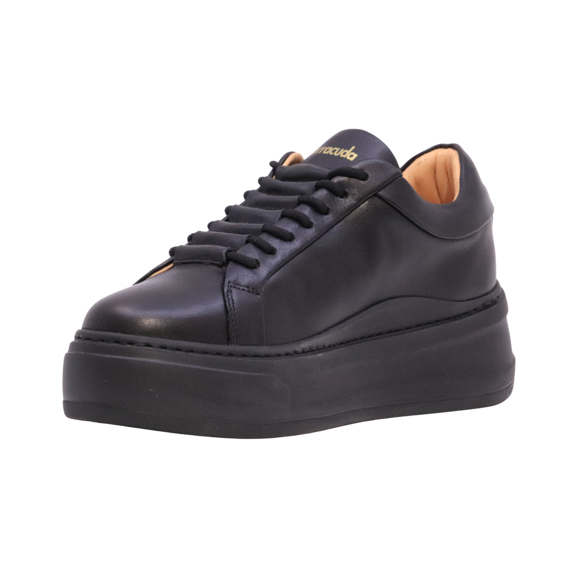 Barracuda BD1625A V3014 sneaker uomo in pelle nera con suola platform Extralight 