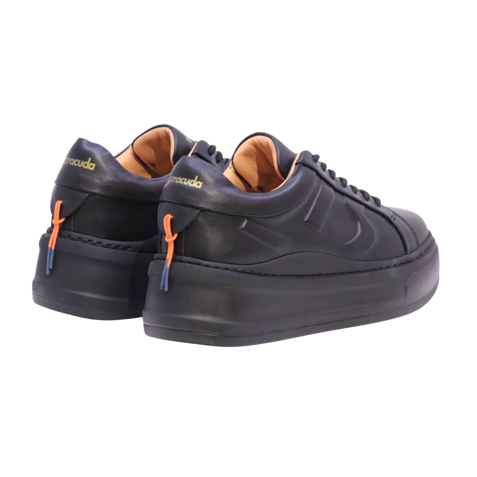 Barracuda BD1625A V3014 sneaker uomo in pelle nera con suola platform Extralight 