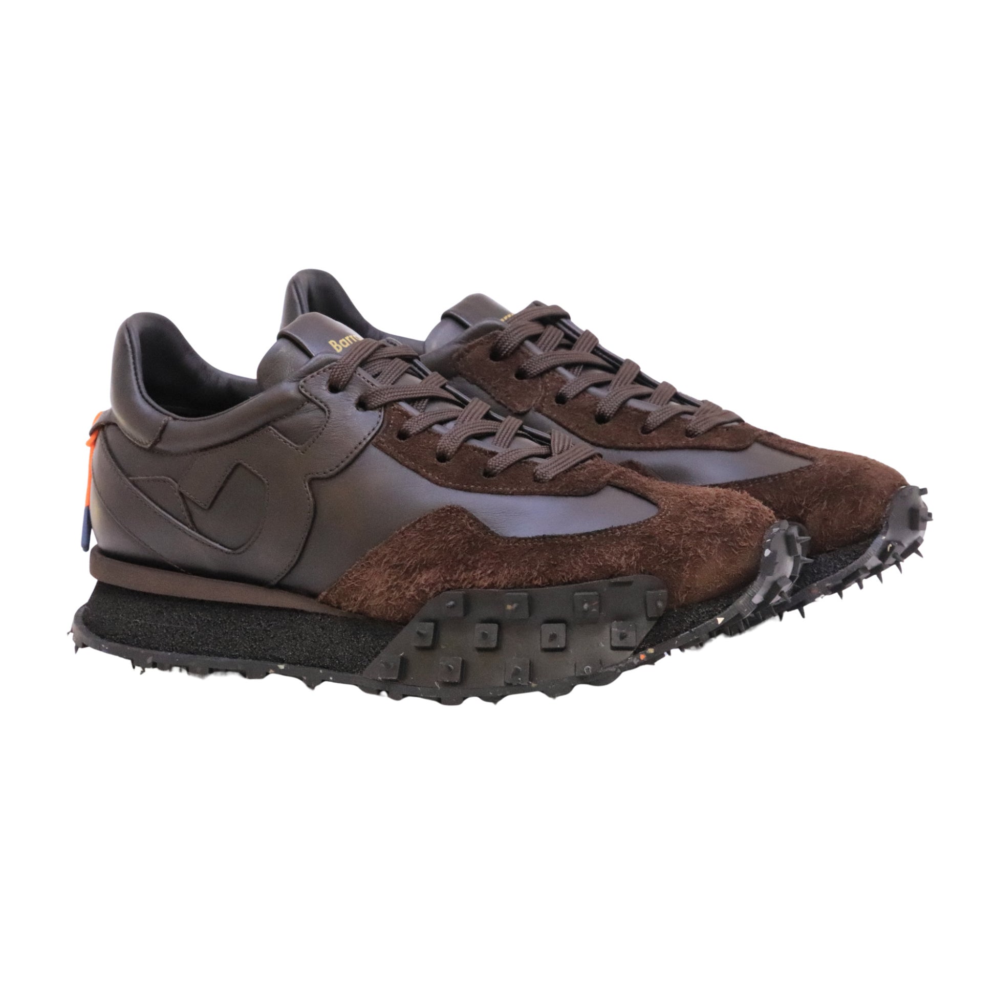 Barracuda BU3585 sneaker uomo in pelle e camoscio marrone testa di moro 
