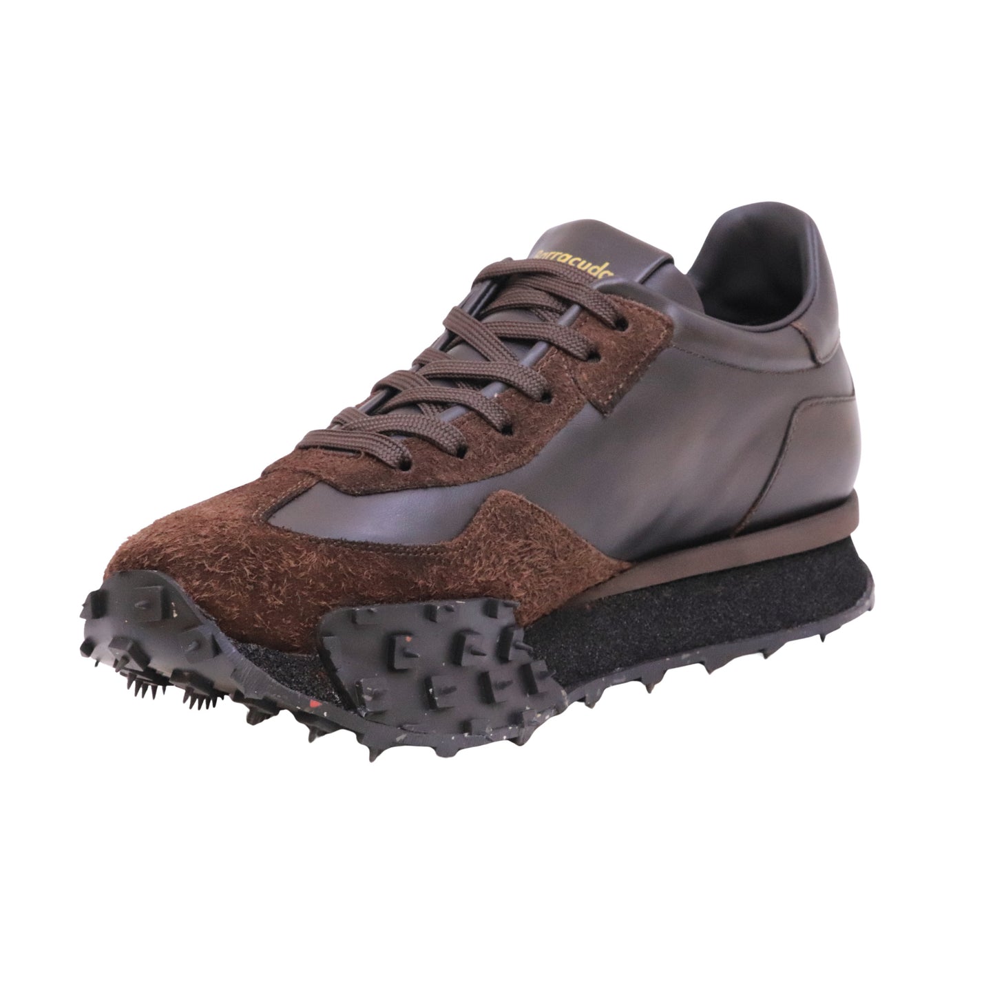 Barracuda BU3585 sneaker uomo in pelle e camoscio marrone testa di moro 