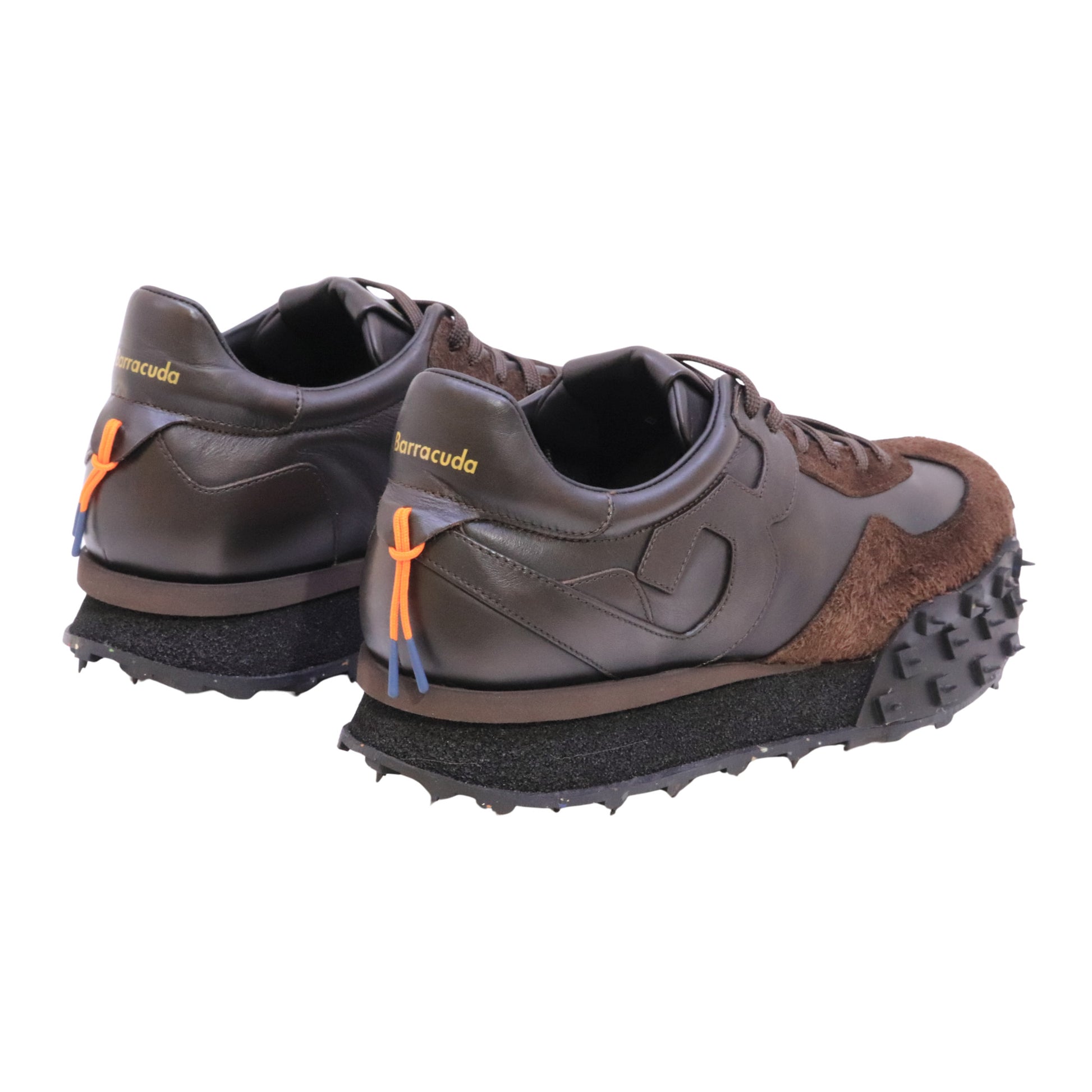 Barracuda BU3585 sneaker uomo in pelle e camoscio marrone testa di moro 
